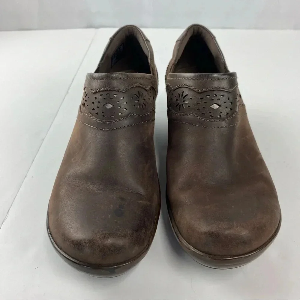Clarks Womens 6.5 Brown Leather Marion Helen Booties Ankle Boots